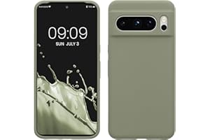 kwmobile Carcasa Compatible con Google Pixel 8 Pro Funda - Case TPU y Silicona antigolpes - Apto Carga inalámbrica - Gris Verdoso