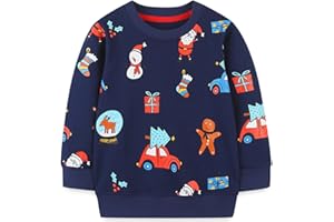 WINKEEY Garçon Sweat-Shirt Fluorescent Pull Enfant Imprimé Dinosaure Requin Manches Longues