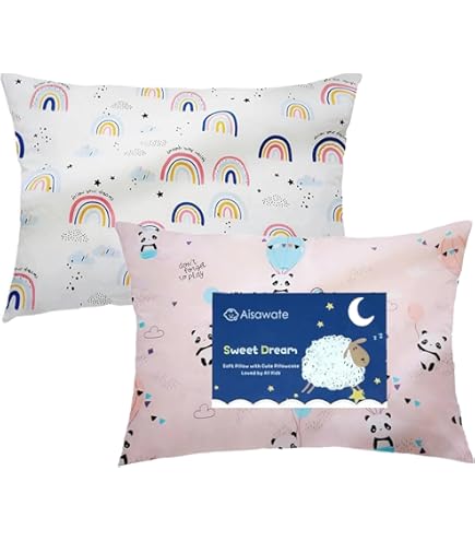 Federa Cuscino Bambini Balbina - Cotone 100%, Blu Arcobaleno, 40x60 Cm - Foto 10