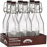 Kilner® Tray of 6 0.25 Litre Square Clip Top Bottles