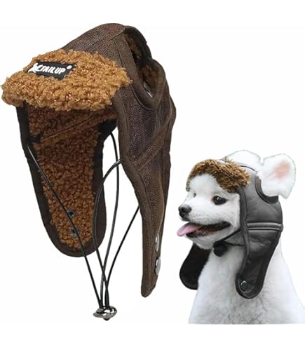 Bonnet D'hiver Pour Chien Avec Oreilles - Tissu Tricoté Doux, Gris, Pour Chiens Petits, Moyens Et Grands