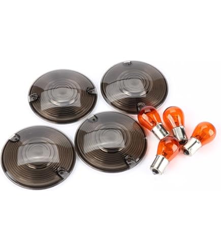 ZYTC Set van 2 covers voor richtingaanwijzers, voor Harley-Davidson, zwart