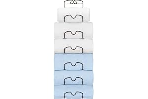 FULEADTURE Wall Mounted Towel Rack, Metal Hanging Towel Holder with 6 Compartments, Bathroom Practical Towel Storage Rail, Bronze