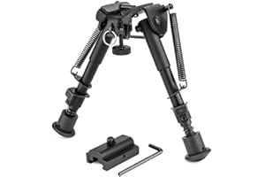 JASHKE Karabin dwójnogi 15.2 cm-23 cm regulowany dwójnóg myśliwski składany sprężynowy powrót taktyczny dwójnóg w zestawie adapter