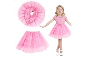 Sprinlot Jupe Tulle Fille,Tutu Danse Classique,Filles Sparkle Ballet,Jupe en Tulle Enfant,Jupes pour Carnaval Party,Tutu Princesse Fille 2-8 Ans