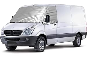 OPALTOOL Zewnętrzna termiczna osłona na szybę, luksusowa osłona przedniej szyby, składana, termiczna osłona na szybę, srebrna osłona na przednią szybę, do kampera (Sprinter(2006-2018))