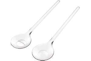 Biesse Casa Cuchara y Tenedor para Servir Ensalada, Blanco, 32.0x8.2x3.3 cm