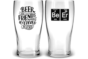 Karaca Juego de vasos de cerveza de 454 ml para 2 personas, cristal, vasos, tazas, tazas para beber aptas para lavavajillas, ideales para champiñones o vasos de cerveza artesanal