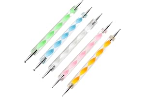 Hanyousheng 5 sztuk markerów do malowania punktowego/punktowego – narzędzie do malowania paznokci – narzędzie do malowania punktów i marmurkowania