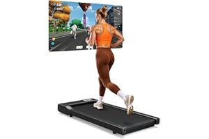 MJWW Walking Pad Treadmill with Seamless One-Piece Molding Design, Portable Under Desk Treadmill for Home & Office, Walking Machine APP & Remote Control with AI Training, Door-to-Door Delivery
