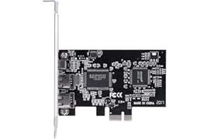 CUIFATI Tarjeta PCIe Firewire para 10, Controlador de Adaptador PCI Express IEEE 1394 de 4 Puertos (3 x 6 Pines y 1 x 4 Pines), Adaptador 1394a PCI-E Firewire 800 para 7/8/Mac OS con Cable