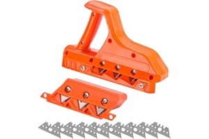 ZERONINE 45/60 Plasterboard Quick Cutter - Edge Planer with 10 Blades, Drywall Chamfer Tool