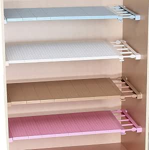 Mensola Espandibile Per Armadio – Regolabile Da 37 A 48 Cm, Motivo Floreale | Per Cucina, Bagno, Camera, Senza Installazione