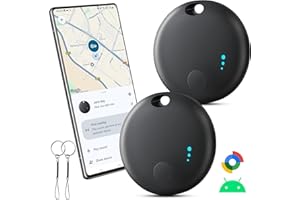 LOCLYNX Android Smart Tracker Tag, Tracker Tag Android Bluetooth Localizzatore Tracker Tag Localizzatore per Bagagli/Borse/Portafogli/Zaini, Chiavi Trova Oggetti Compatibile “Google Find Hub” (Nero)