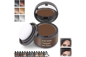 MLTHCIG Hair Powder for Women Root Touch Up, Maycheer Hairline Shadow Powder, Magic Root Cover Up, Hair Filler Concealer for Thinning Areas, Volume Enhancer for Men Women, Natural Hairline Look(1#Dark Brown)