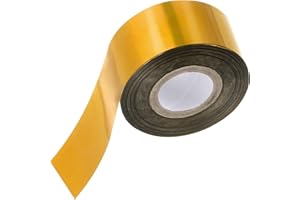 PATIKIL 4cm x 120m Carta da Stampa a Caldo, Rotolo Carta Stampa a Caldo per Trasferimento Calore per Pelle Fai Da Te Album Ritagli Pacchetto Carte Regalo Artigianali Decorazioni Logo, Oro