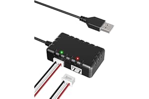 RENGOGA 7.4V 1A Lipo Battery Ladegerät,2S Akku Balancer Charger 2-in-1 XH-3P Stecker USB Lipo Charger,Kompatibel mit SCX24 SCX10 für RC Car,Autos,Boote,Quadcopter,Drohnen,Airplane Batterie,Airsoft