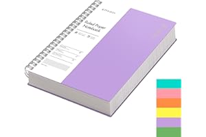EMSHOI Cuaderno A4 rayado, 300 páginas/150 hojas, bloc de notas en espiral con alambre, papel grueso de 100 g/m², tapa blanda impermeable, diario de escritura para mujeres, hombres, trabajo, oficina,