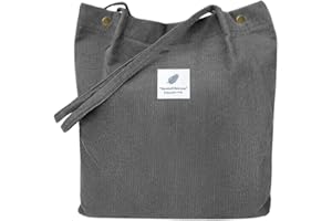 Bieiyhe Umhängetasche Cord Damen,Tote Bag Groß,Shopping Bag,Tragetasche Mode,Faltbare Shopper Tasche,Handtasche Kord,Beachbag,Leinentasche,Shopper Schultertasche,Einkaufsbeutel für Einkauf Büro