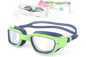 Zeligerstar Kids Swimming Goggles, Anti Fog Swimming Goggles Kids 6-14, UV Protection No Leaking Wide Vision Childrens Swimming Goggles for Kids Boys Girls