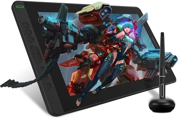 HUION Kamvas 13 Tablette Graphique avec Écran, Moniteur de Dessin de 13,3 Pouces, Ecran Entièrement Laminé, 120% sRGB, Nouveau Stylet PW517, Prise en Charge des Appareils Android