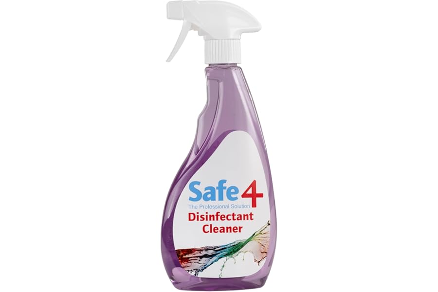 Safe4 Professional Surface Disinfectant Cleaner Ready to Use - Safe for Pets - Ideal for Home, Animal, Bird & Pet Cages & General Commercial Office Cleaning (500 ml (Pack of 1), Lavender)