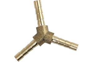 A ABSOPRO Ottone Barb Tubo Flessibile Raccordo Universale 4mm 3 Vie Y Giunto Adattatore