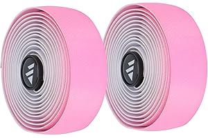 Aomiun Lot de 2 rouleaux de ruban de guidon de vélo - Dégradé de couleur bicolore - Pour VTT, vélo de route et vélo urbain - Avec dégradé rose