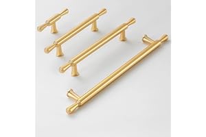 Guolich 2-częściowy uchwyt do szafy, złoty, odstęp otworów, 128 mm, uchwyt do drzwi kuchennych, uchwyt meblowy, do domu, kuchni, biura, szafek nocnych, komód, szafek, uchwytów drzwi szafy