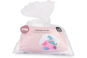 Vaessen Creative Relleno de Fibra de Poliéster Blanco Suave para la Fabricación de Peluches DIY, Cojines y Manualidades