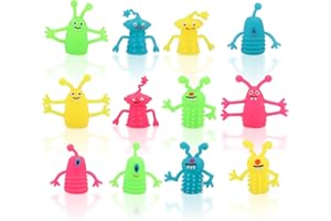 ‎GXHONG Gxhong Fingerpuppen für Kinder, 12pcs Fingerpuppen Set Ungiftig Monster Fingerpuppen Scary Monster Spielzeug Fingerpuppen Leucht, Stressabbau, Angstspielzeug für Kinder und Erwachsene, Zufällige Farbe