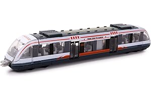 TURBO CHALLENGE - Tramwaj - ODLEW - 028801 - Pojazd z Wolnymi Kołami - Szary - Metal - Zabawka dla Dzieci - Miasto - City - Samochód - Prezent - Od 3 lat