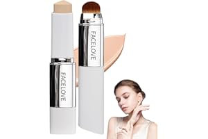Facelove Foundation Stick mit Pinsel, 2026 Facelove Veränderbares Foundation-duo mit lsf 15, 12 Stunden Halt und Natürlicher, Feuchtigkeitsspendender für Alle Hauttypen (Natürlicher Teint)