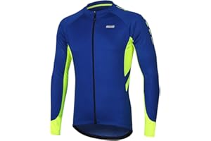 ARSUXEO Koszulka rowerowa męska z długim rękawem i 3 głębokimi kieszeniami 6030