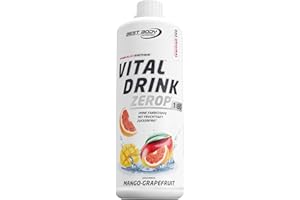Best Body Nutrition Vital Drink ZEROP® - Mangue et de pamplemousse, Boisson concentrée - sirop - sans sucre, 1:80 donne 80 litres de boisson, 1000 ml