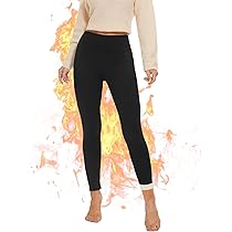 Merlvida Thermische legging voor dames, verdikte fleece, gevoerde