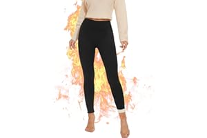AMIYOYO Thermo Leggings Damen Gefüttert Leggings Fleece Thermohose Verdickte Plüsch Leggins Blickdicht Samt Thermounterwäsche Warm Strumpfhose Winter