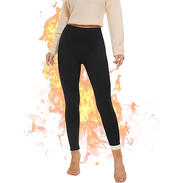 RIOJOY thermische legging voor dames, gevoerde leggings met
