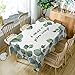 Produktbild Dschungel Thema Tischdecke tropischen grünen Blättern Tischdecke Polyester Rechteck Tischdecke Beschützer dekorativ natürlich wasserdicht