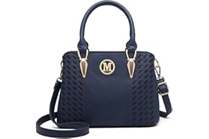 Miss Lulu Handtasche Damen,Exquisitem Handtasche Damen Mittelgroß,Lychee Muster Tasche Damen,Hochwertigem Strick Prozess Handtasche, Elegante Schultertasche Damen