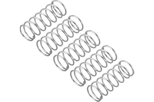QUARKZMAN 5 Stück Druckfeder, 0.5 x 6 x 15 mm Druckfedern Feder Federn Zugfeder Zugfedern Spring Spiralfeder Spiralfedern Sprungfeder Stahlfeder 304 Edelstahl, Silber