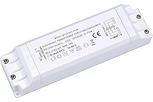 Yafido Transformador Electrónico 220V AC a 12V AC 50-210W para Lámparas Halógenas con Protección Contra Sobrecarga y Sobrecalentamiento