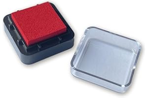 Stemplino® Stempelkissen klein Ink pad mini Kissen mit Farbe für Kinder Hochzeit Album zum Stempeln für Embossing Scrapbooking Bullet Journal Gestalten Basteln DIY (rot)