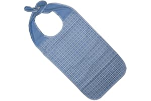 ‎PFLEGE POINT Kleidungsschutz/Ess-Schürze/Lätzchen für Erwachsene mit Steckverschluss, wasserdicht (hellblau)