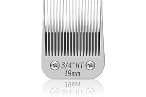 BESTBOMG Lame Rimovibili per toelettatura Animali Domestici HT da 3/4" compatibili con tosatrici Andis,Oster A5,Wahl KM10/Moser 45/Masterclip A5,Lunghezza di Taglio 3/4" (19 mm)