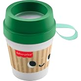 Fisher-Price Keyifli Aktiviteler Kahve Keyfi Dişlik, BPA i&ccedil;ermeyen &ccedil;ıngıraklı yenidoğan oyuncağı, 3 ay ve &uuml;zeri bebekler i&ccedil;in