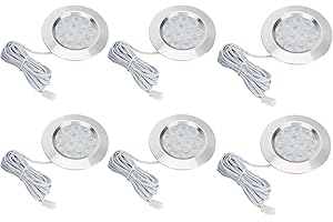 CICMOD BRAUTO 12V Led Camper Interior Cargador Spot Luz para Camper Caravan Motorhome Barco (3000K 6pzs Foco empotrable)