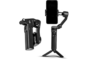 STRBDYI Smartphone Stabilizer, 3-Axis Stabilizer for Phone, AI Tracking, Portable and Foldable for Vlogging YouTube Live Video Compatible with iPhone/Android (A)