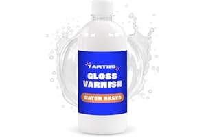 7 Artists Błyszczący Lakier Bezbarwny do Malowania Akrylowego 500 ml | Ochronny Lakier na Bazie Wody do Farb Akrylowych | Glossy Varnish