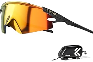 KAPVOE K410 Occhiali da Ciclismo Fotocromatici & Alta Definizione Unisex, Montatura TR90, Lenti UV400, Astine Regolabili, Include Borsa per Bicicletta, Occhiali Sportivi per MTB e Attività Outdoor